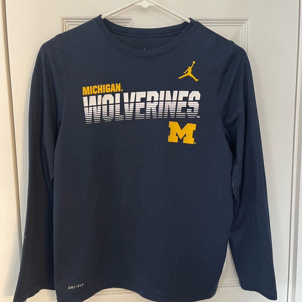 Nike Navy Michigan Wolverines Tee- Youth 14/16